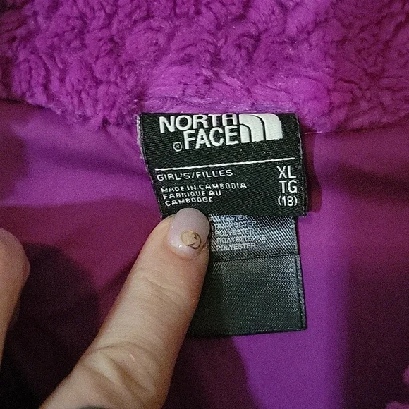 EUC Girl's PurpleThe North Face Fleece Zip-up Jacket - Picture 4 of 5